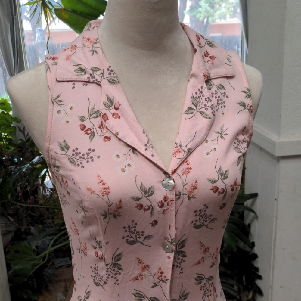 Pink Floral Sun Dress Spring Dress Pretty